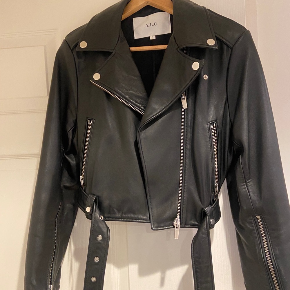 A.L.C Monroe Leather Biker Jacket - size 8